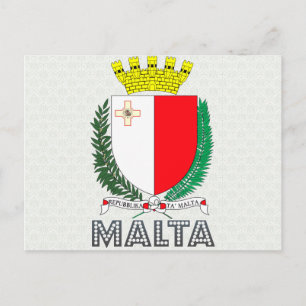 Malta Coat of Arms Postcard