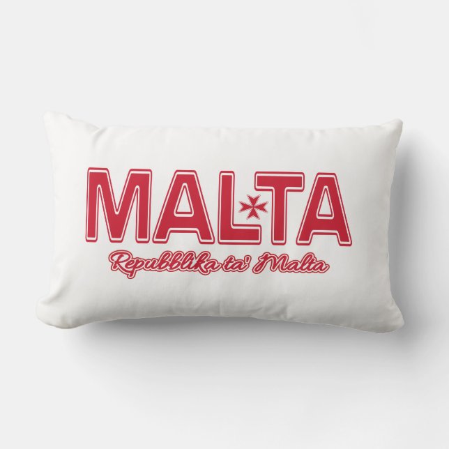 MALTA custom throw pillow (Front)