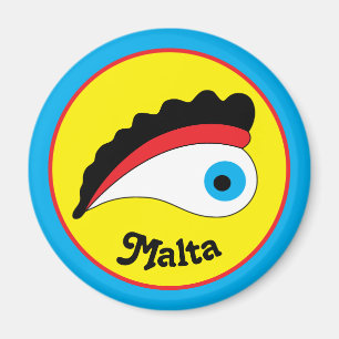Malta Fishing Boat Lucky  Eye Colourful Magnet