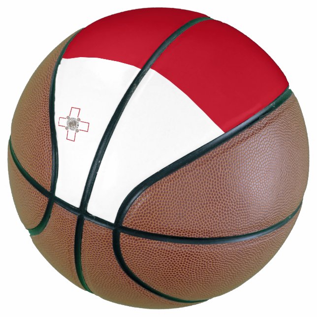 Malta flag basketball (Angled)