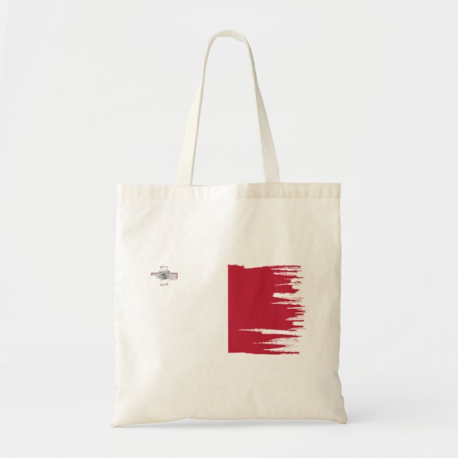 Malta Flag Brush Art Tote Bag (Front)