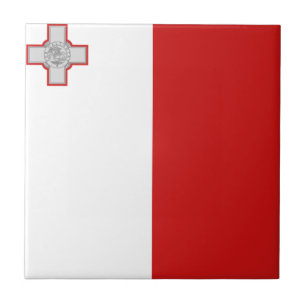 Malta Flag Ceramic Tile