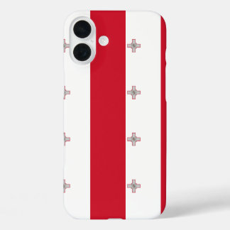 Malta Flag Customisable iPhone 16 Plus Case