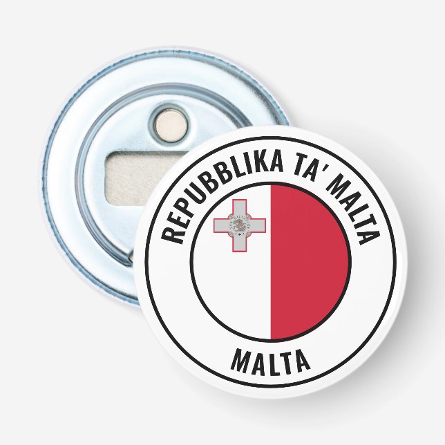 Malta Flag Gorgeous Patriotic Bottle Opener (Front)