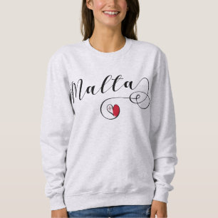 Malta Flag Heart Sweatshirt