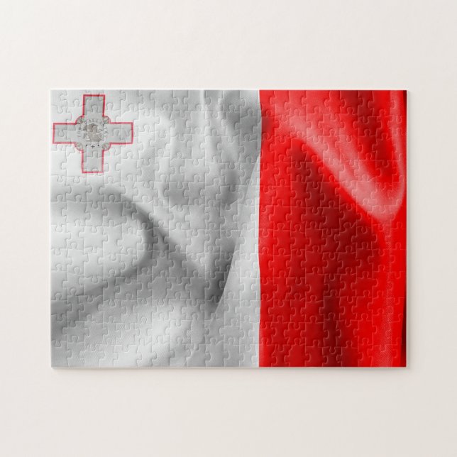 Malta Flag Jigsaw Puzzle (Horizontal)