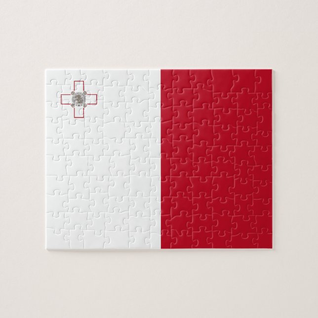 Malta flag jigsaw puzzle (Horizontal)