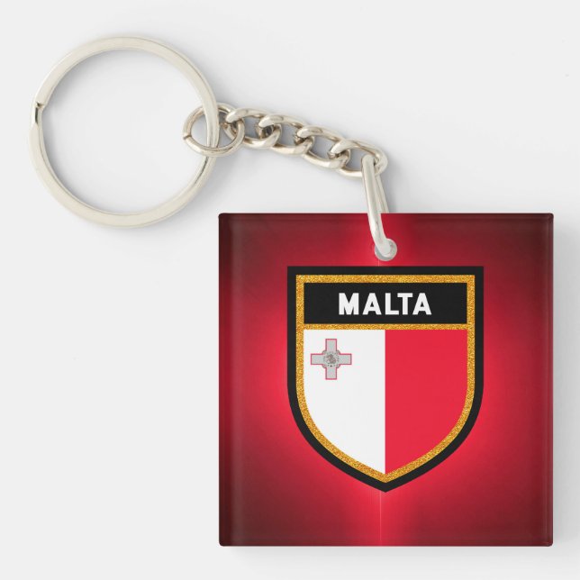 Malta Flag Key Ring (Front)