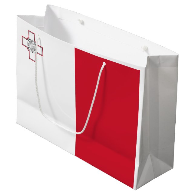 Malta Flag Large Gift Bag (Front Angled)