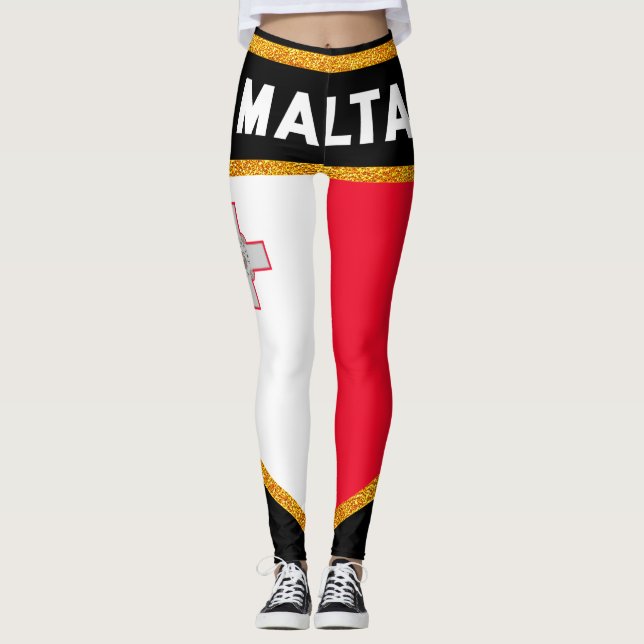 Malta Flag Leggings (Front)