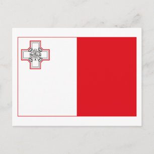 Malta Flag (light) Postcard