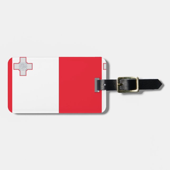 Malta Flag Luggage Tag (Front Horizontal)