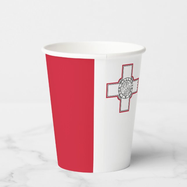 Malta Flag Paper Cups (Right)