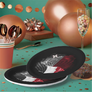 Malta flag paper plate