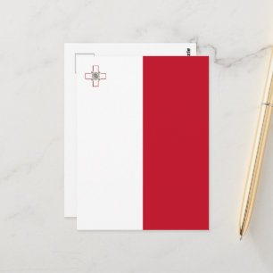 Malta flag postcard