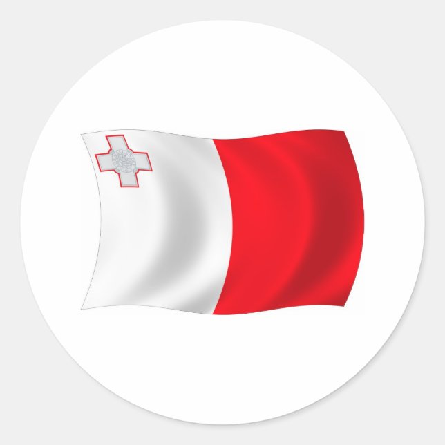 Malta Flag Sticker (Front)