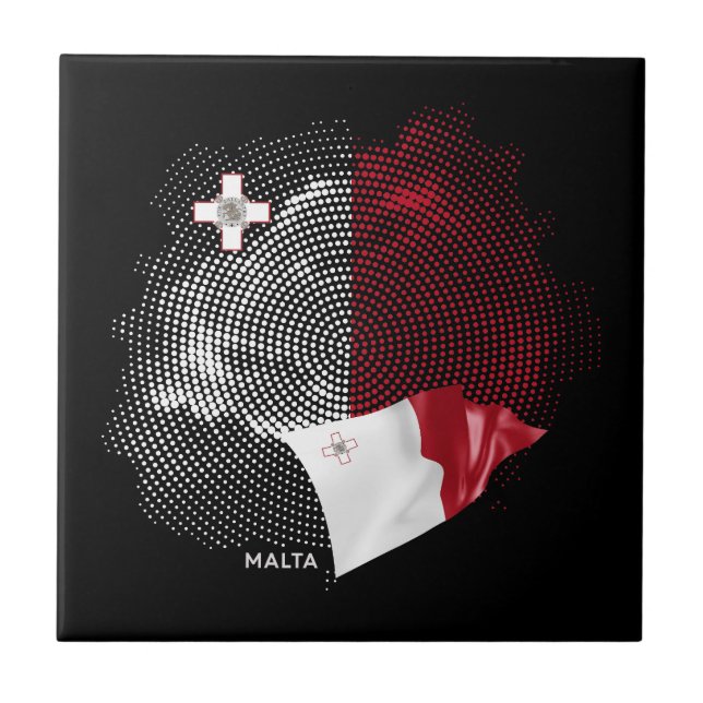 Malta flag tile (Front)