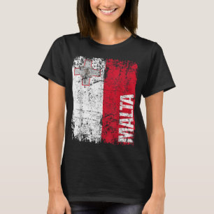 MALTA Flag Vintage Distressed MALTA T-Shirt