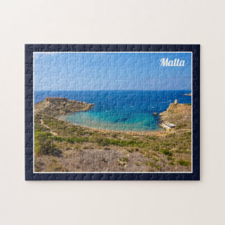 Malta Ghajn Tuffieha Bay Mediterranean Sea Island Jigsaw Puzzle