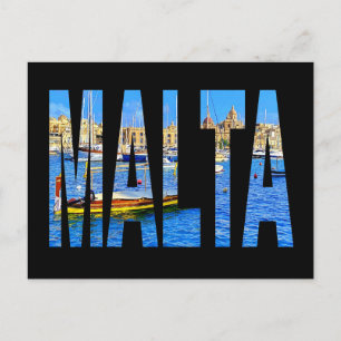 Malta Grand Harbour Birgu Postcard