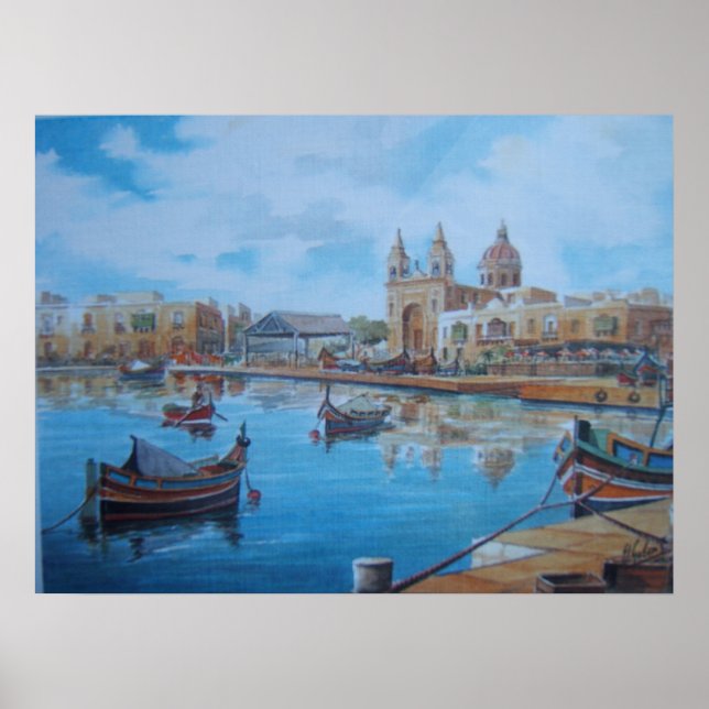 Malta harbour scene 1 poster (Front)