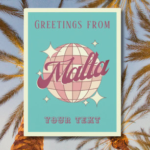 Malta holidays Retro Vintage Postcard