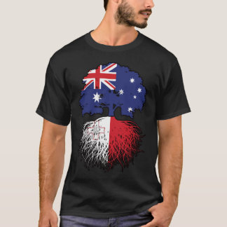 Malta Maltese Australian Australia Tree Roots Flag T-Shirt