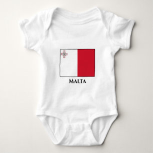 Malta (Maltese) Flag Baby Bodysuit