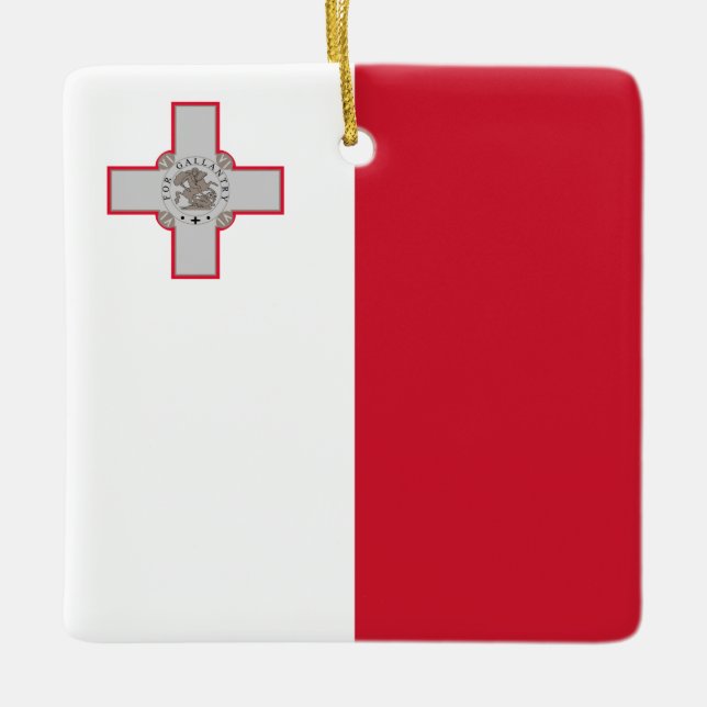 Malta (Maltese) Flag  Ceramic Ornament (Front)