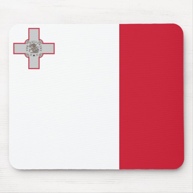 Malta (Maltese) Flag Mouse Pad (Front)