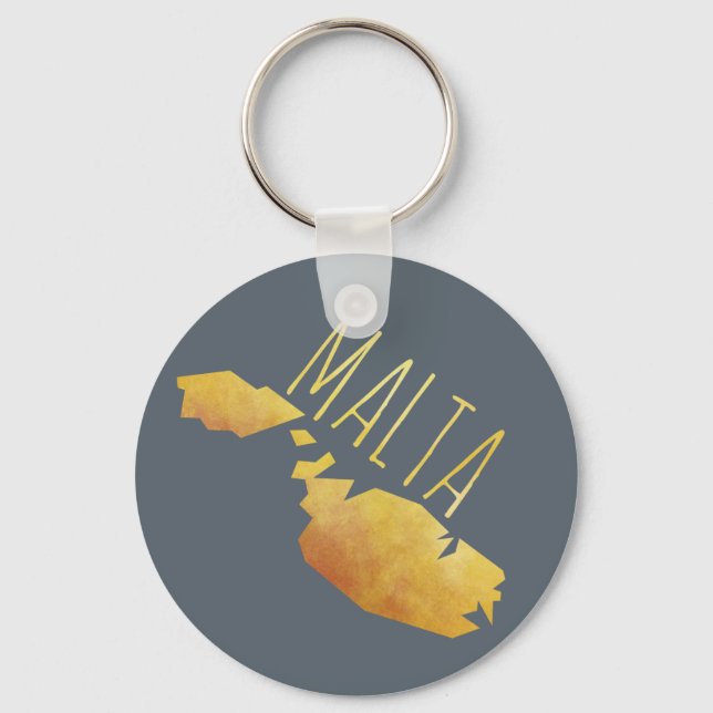 Malta Map Key Ring (Front)