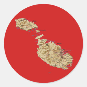 Malta Map Sticker