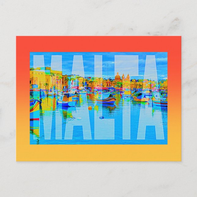 Malta Marsaxlokk  Postcard (Front)