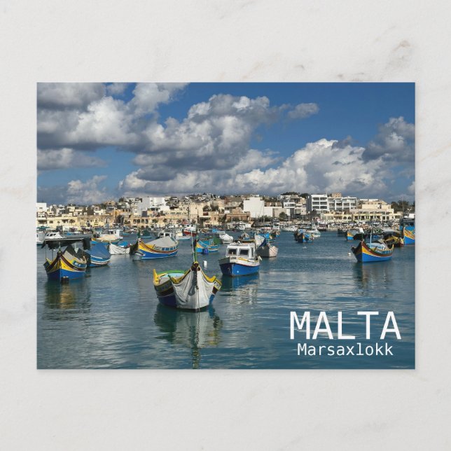 Malta - Marsaxlokk Postcard! Postcard (Front)