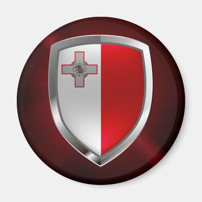 Malta Metallic Emblem Magnet (Front)