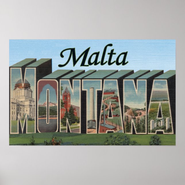 Malta, MontanaLarge Letter ScenesMalta, MT Poster (Front)