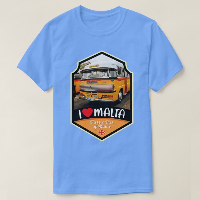 Malta Oldtimer Maltese Bus T-Shirt (Design Front)