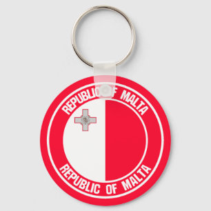 Malta Round Emblem Key Ring