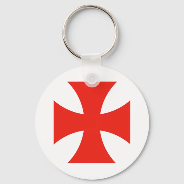 malta templar knights red cross religion symbol key ring (Front)