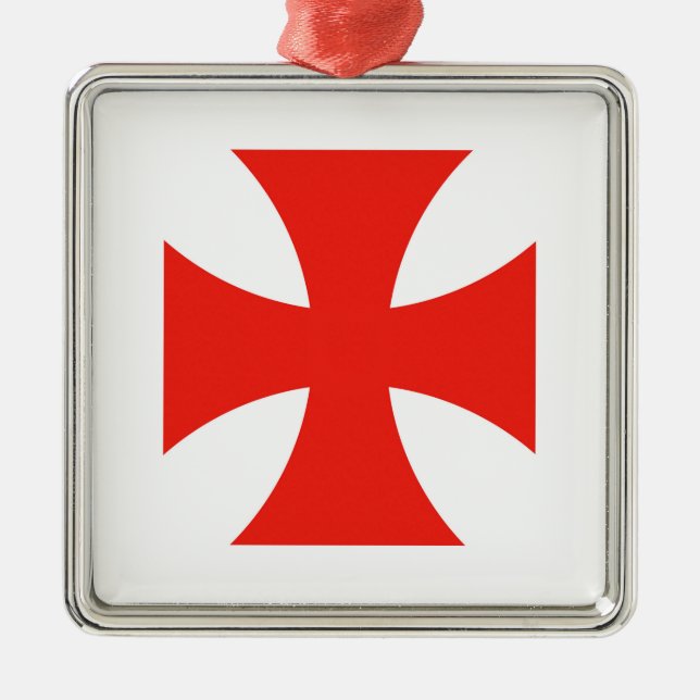malta templar knights red cross religion symbol metal tree decoration (Front)