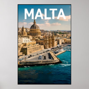 Malta travel poster