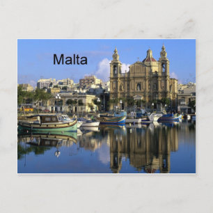 Malta Vallete Harbour (St.K) Postcard