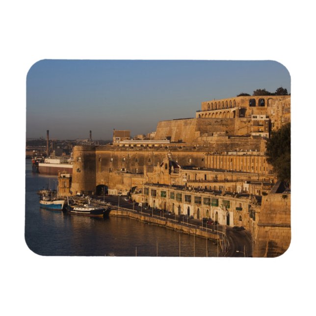 Malta, Valletta, harbour view from Lower Barrakka Magnet (Horizontal)