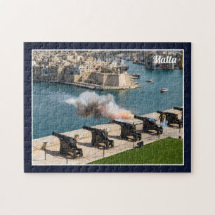 Malta Valletta Saluting Battery Cannon Fire Jigsaw Puzzle