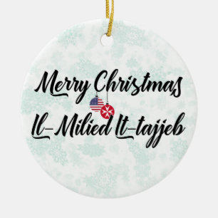 Maltese American Bilingual Holiday Decoration
