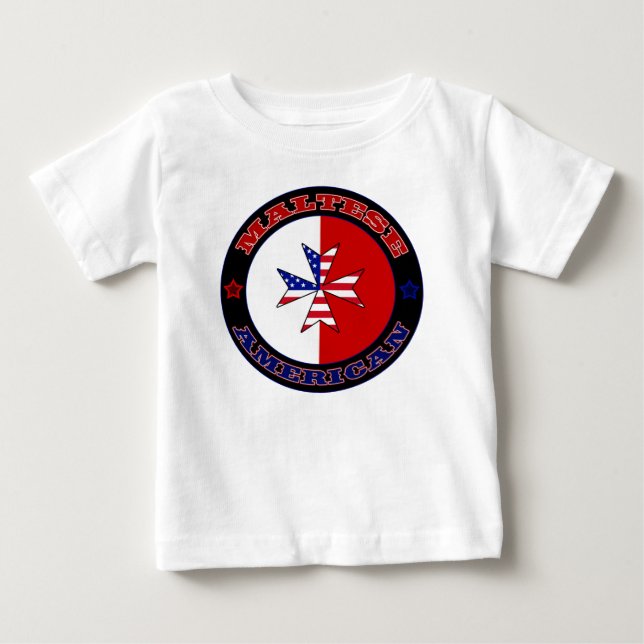 Maltese American Cross Ensign Baby T-Shirt (Front)