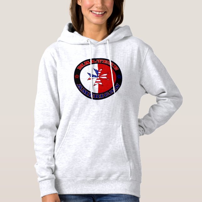 Maltese American Cross Ensign Hoodie (Front)