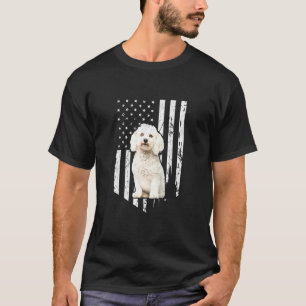 Maltese American Flag Patriotic Maltese Dog 4th Of T-Shirt