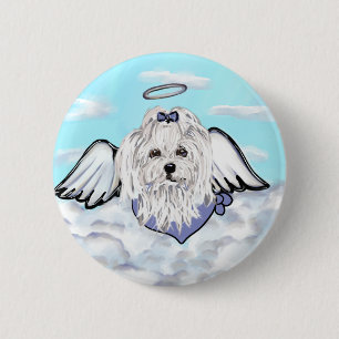 Maltese Angel 6 Cm Round Badge