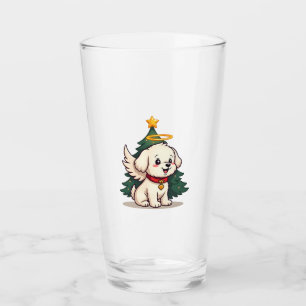 Maltese Angel Dog Glass